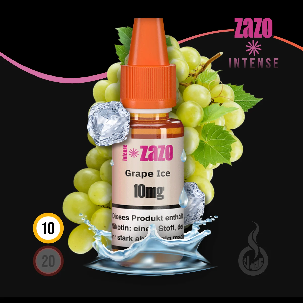 ZAZO INTENSE Grape Ice Nikotinsalz Liquid - 10 ml SW18475 Nikotinstärke wählen: 10 mg (NIKOTINSALZ) Bild 1