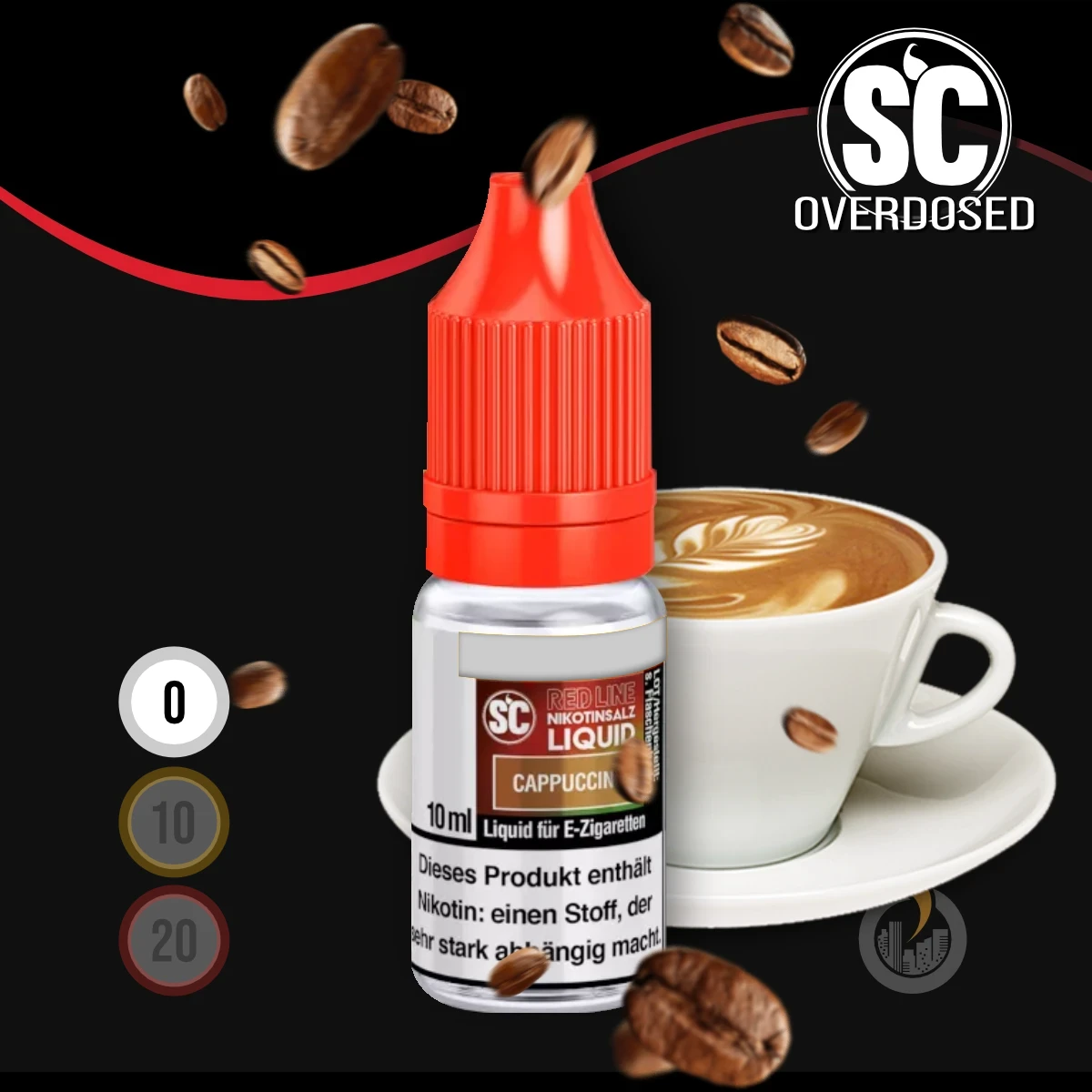 SC Red Line Cappuccino Nikotinsalz Liquid - 10 ml SW18099 Nikotinstärke wählen: 0 mg (OHNE NIKOTIN) Bild 1