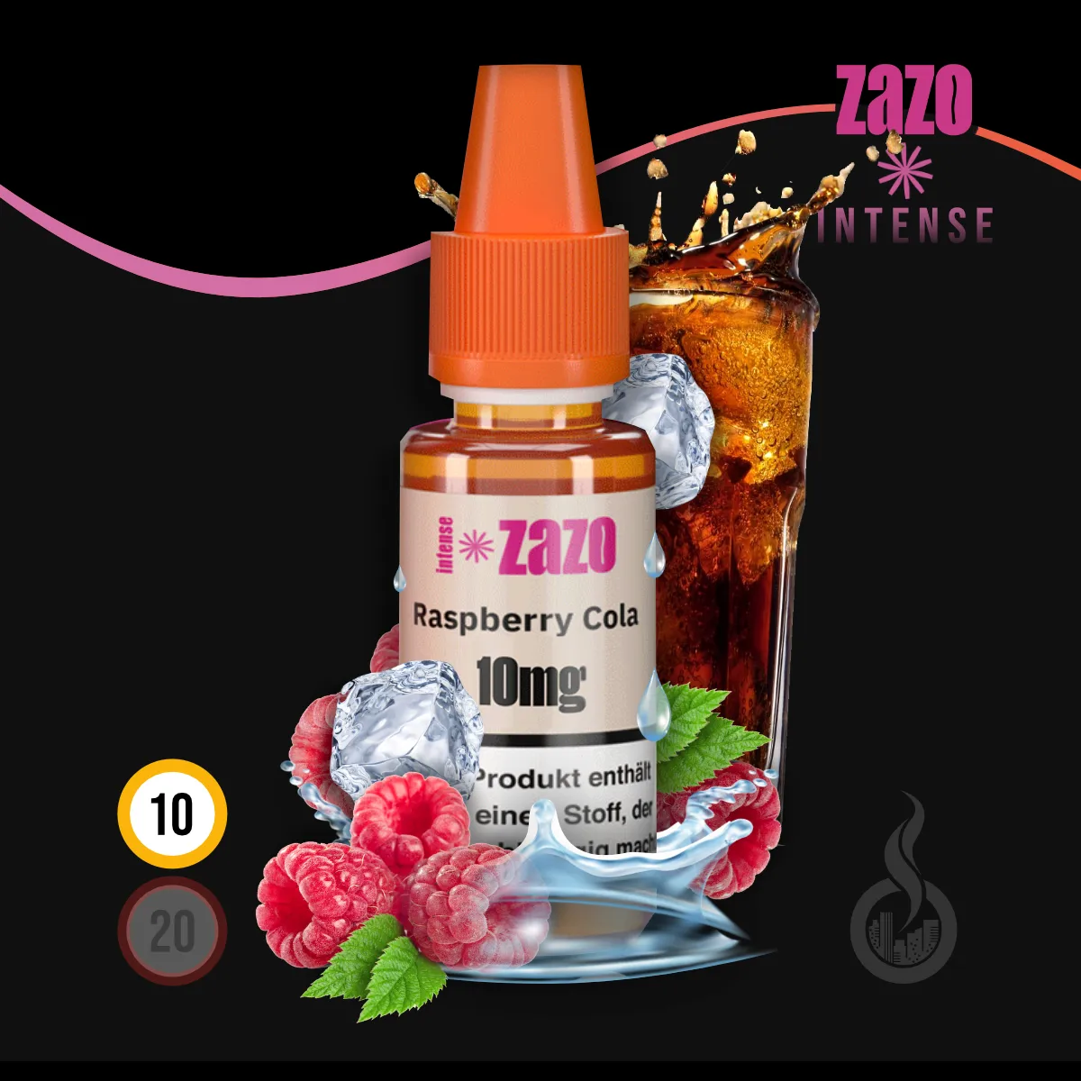 ZAZO INTENSE Raspberry Cola Nikotinsalz Liquid - 10 ml SW18470 Nikotinstärke wählen: 10 mg (NIKOTINSALZ) Bild 1