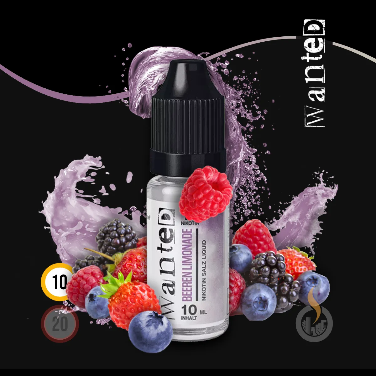 WANTED Overdosed Beeren Limonade Nikotinsalz-Liquid - 10 ml SW17864 Nikotinstärke wählen: 10 mg (NIKOTINSALZ) Bild 1