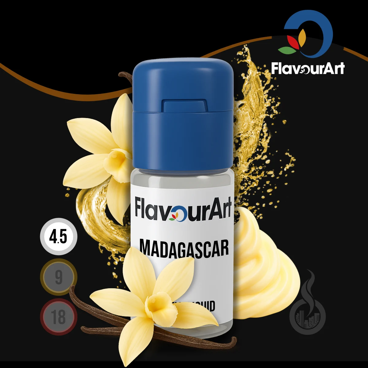 FlavourArt Nikotin Liquid Madagascar - 10 ml SW18503 Nikotinstärke wählen: 4.5 mg (LOW) Bild 1