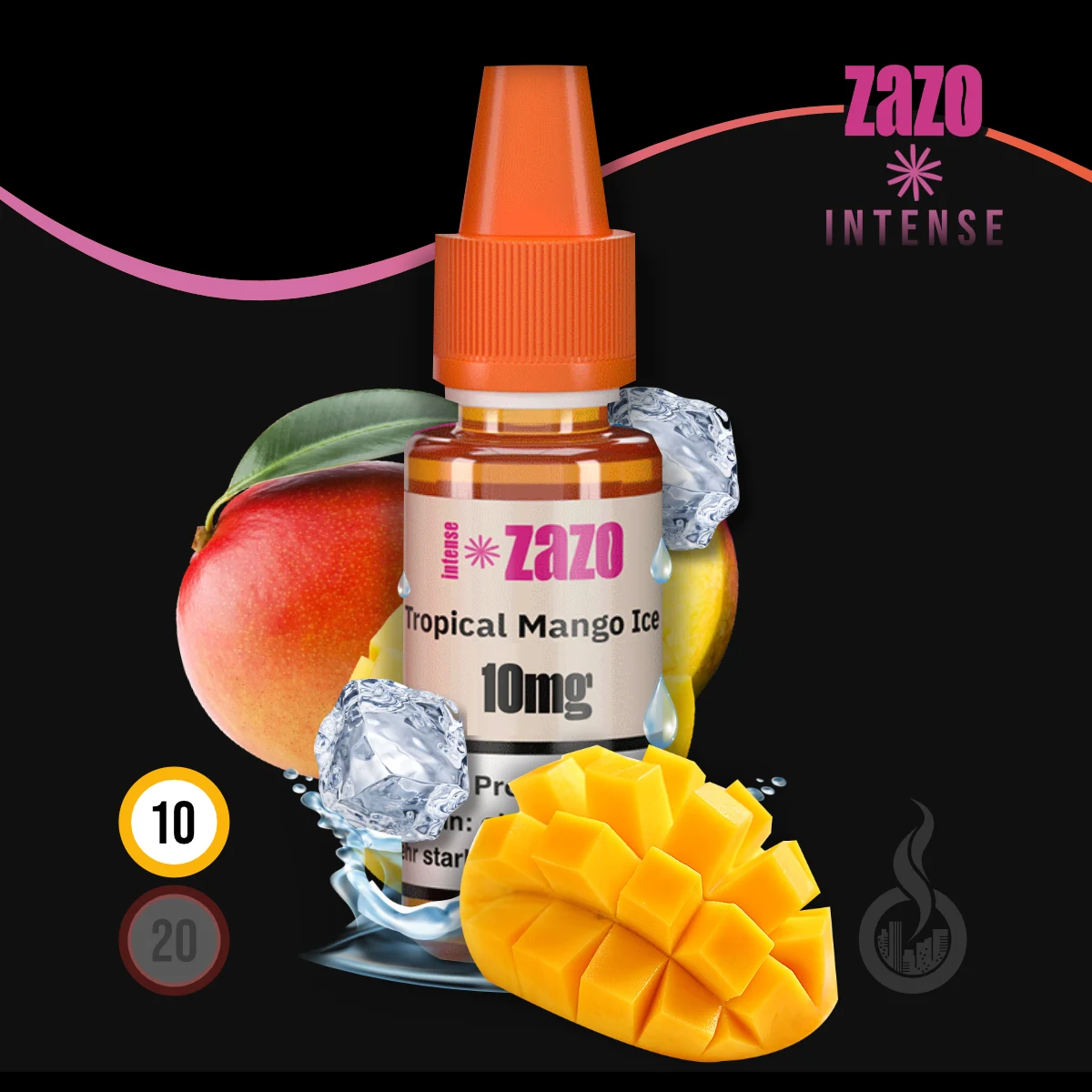 ZAZO INTENSE Tropical Mango Ice Nikotinsalz Liquid - 10 ml SW18468 Nikotinstärke wählen: 10 mg (NIKOTINSALZ) Bild 1