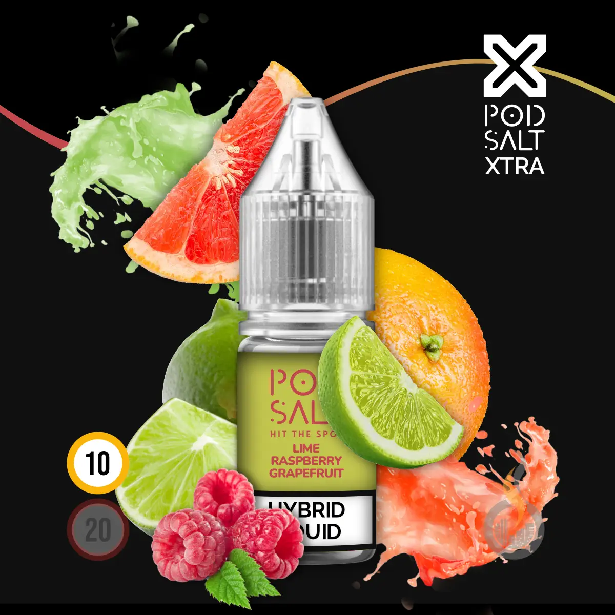 POD SALT XTRA Lime Raspberry Grapefruit Liquid - 10 ml SW17928 Nikotinstärke wählen: 10 mg (NIKOTINSALZ) Bild 1