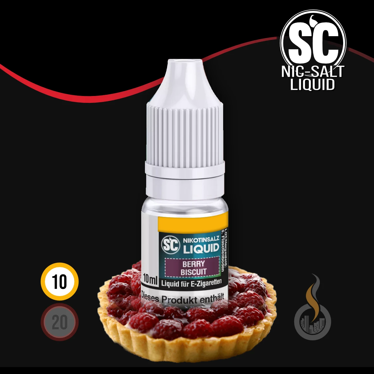 SC Berry Biscuit Nikotinsalz Liquid - 10 ml SW18091 Nikotinstärke wählen: 10 mg (NIKOTINSALZ) Bild 1