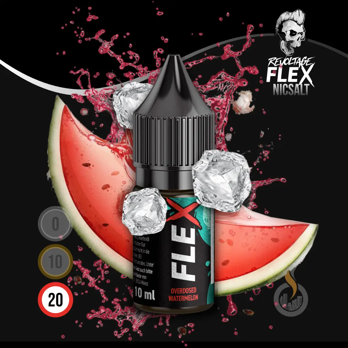 REVOLTAGE FLEX Overdosed Nikotinsalz Liquid Watermelon - 10 ml SW18289 Bild 3