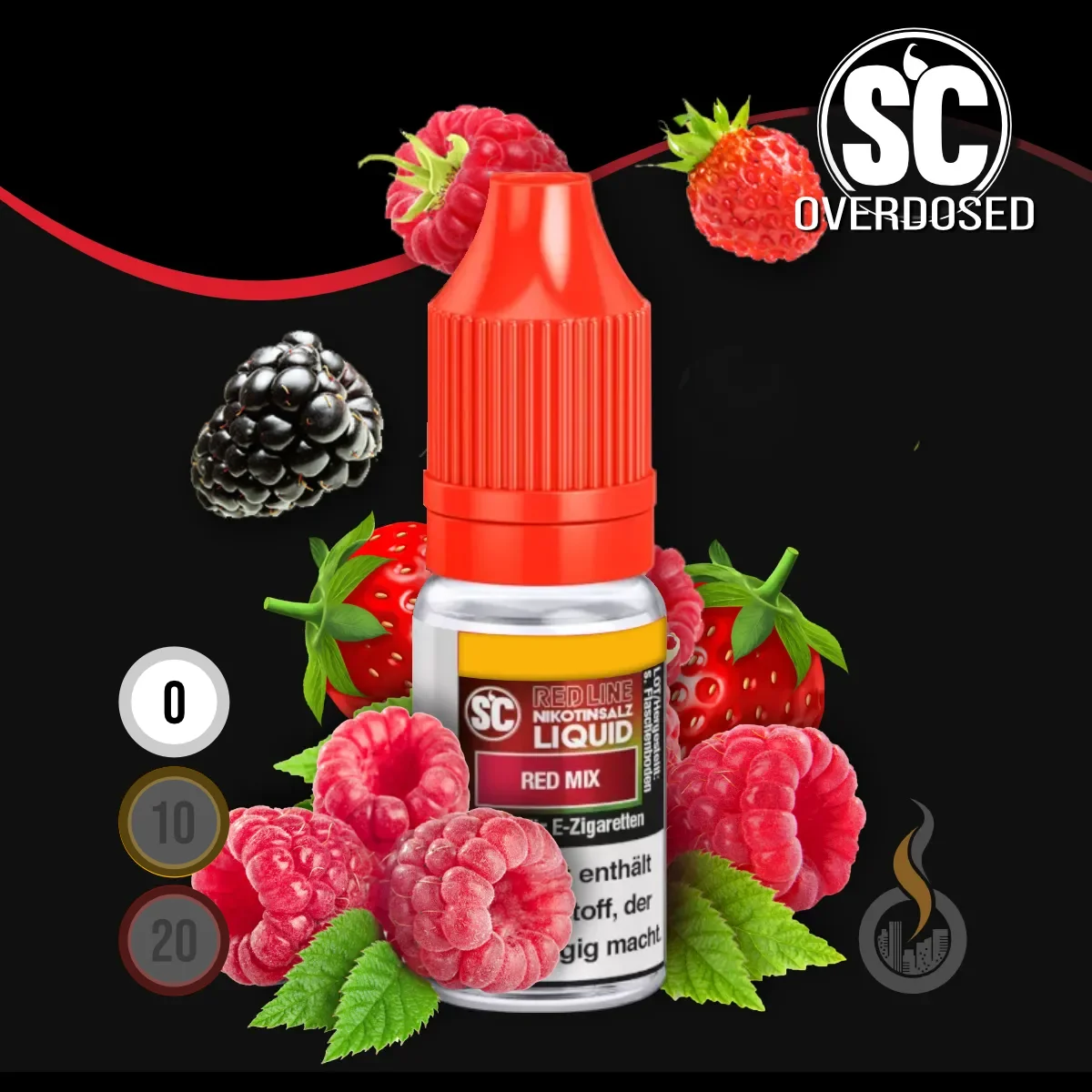 SC Red Line Red Mix Nikotinsalz Liquid - 10 ml SW18081 Nikotinstärke wählen: 0 mg (OHNE NIKOTIN) Bild 1