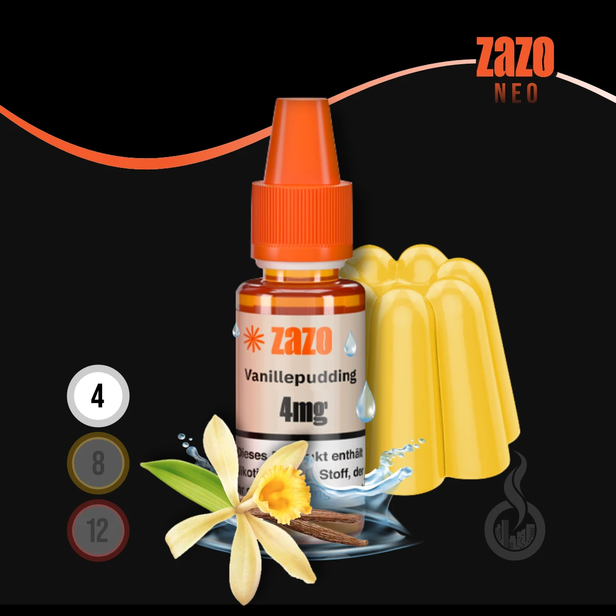 ZAZO NEO Vanillepudding Liquid - 10 ml SW18114 Nikotinstärke wählen: 4 mg ( VERY LOW ) Bild 1