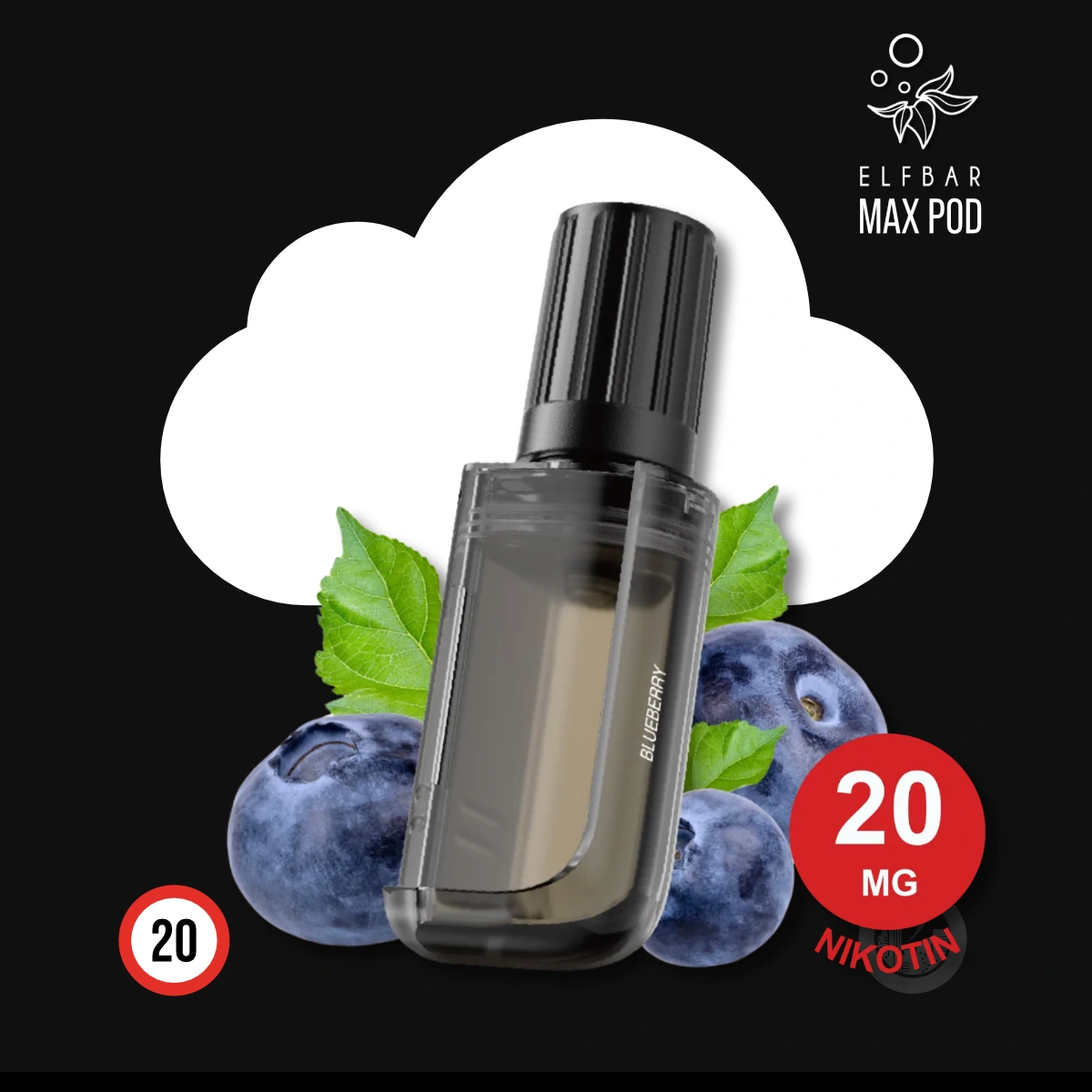 ELF BAR MAX Blueberry Nachfüllbehälter Pod - 10 ml SW18514 Bild 1