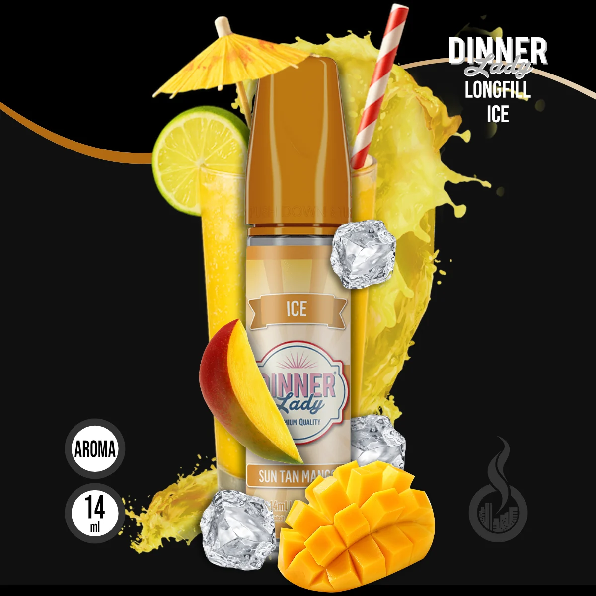 DINNER LADY ICE Sun Tan Mango Aroma - 14 ml SW18572 Bild 1