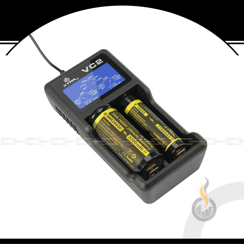 XTAR VC2 USB-Ladegerät 2-Schacht SW14469 Bild 1