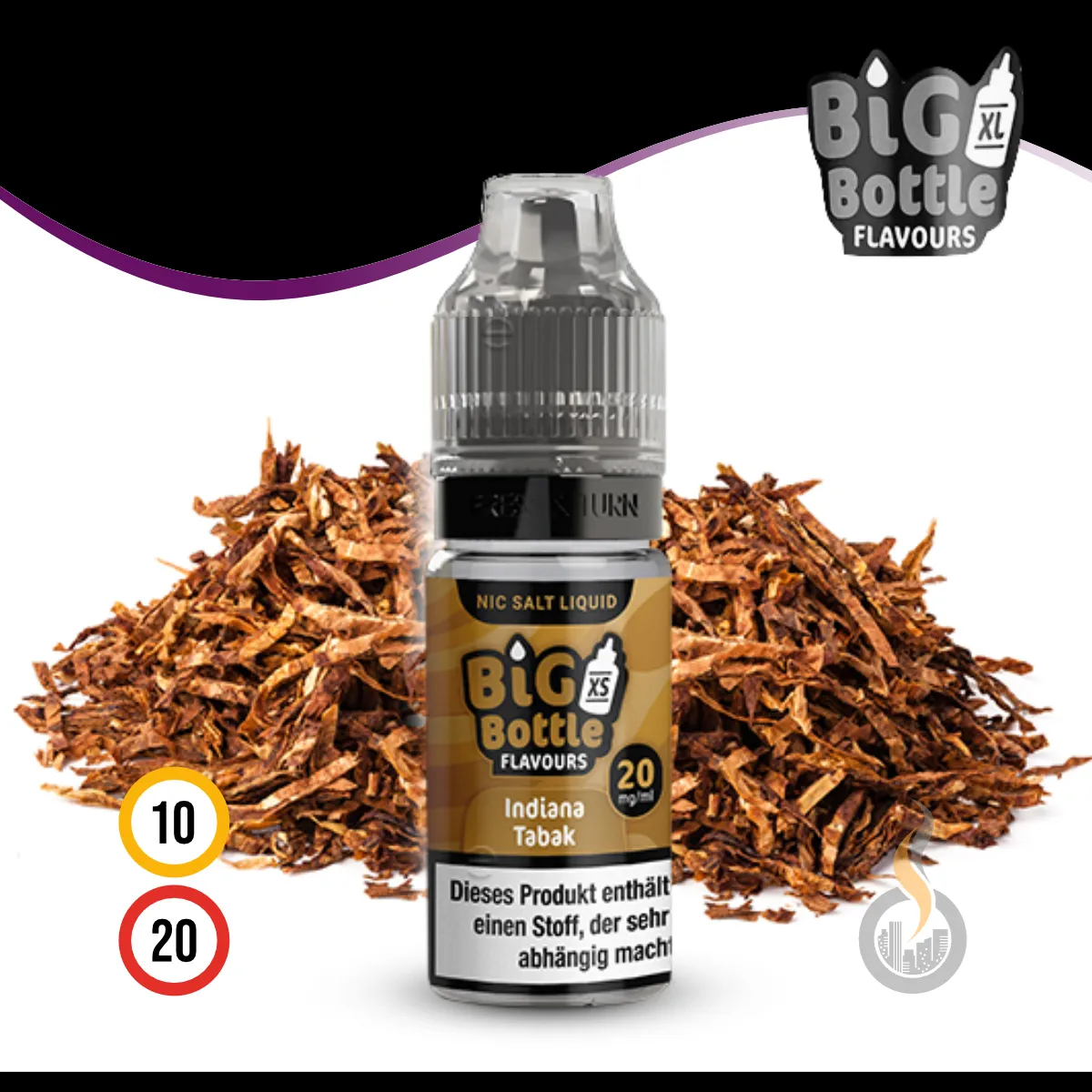 Big Bottle Indiana Tabak Liquid (Nic Salt) SW17984 Bild 1