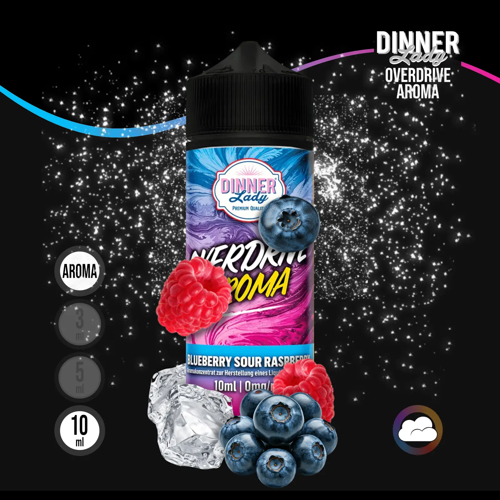 Dinner Lady Overdrive Blueberry Sour Raspberry Longfill Aroma