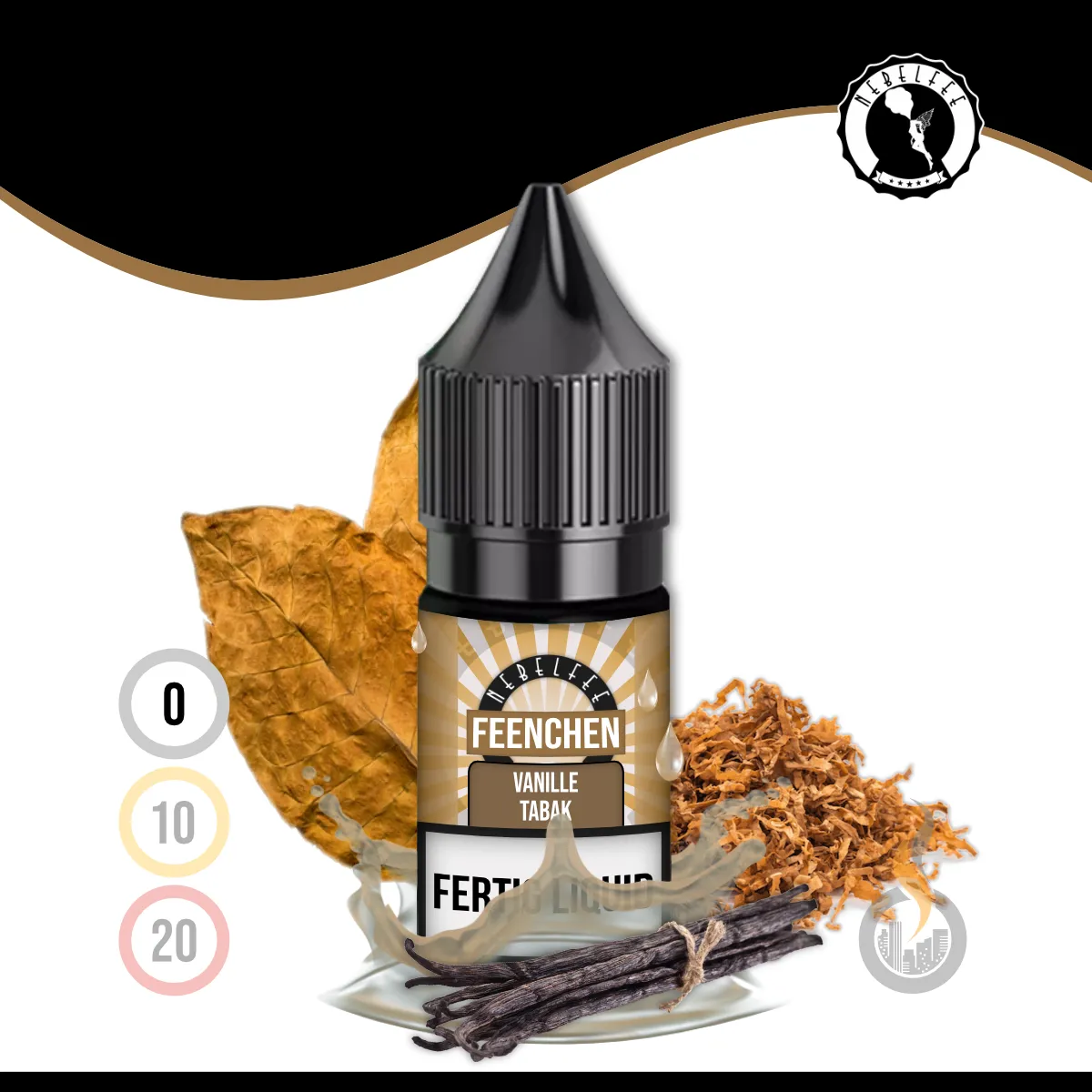 Nebelfee Vanille Tabak Feenchen Liquid - 10 ml SW17820 Nikotinstärke wählen: 0 mg (OHNE NIKOTIN) Bild 1