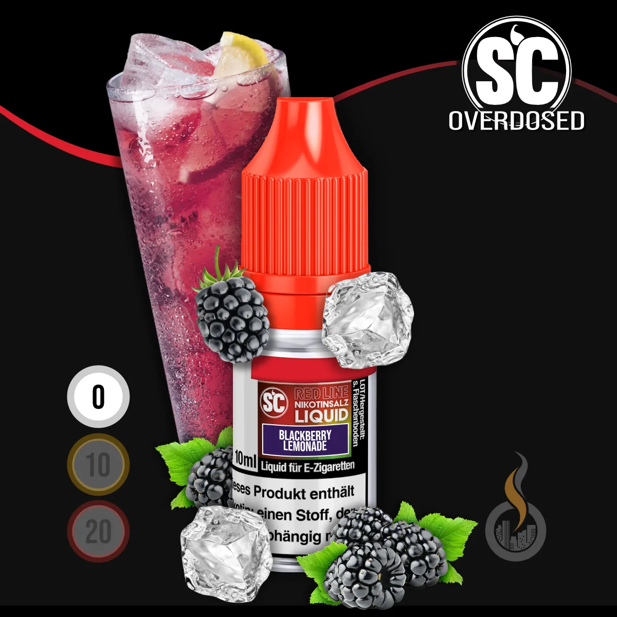 SC Red Line Blackberry Lemonade Nikotinsalz Liquid - 10 ml SW18605 Nikotinstärke wählen: 0 mg (OHNE NIKOTIN) Bild 1