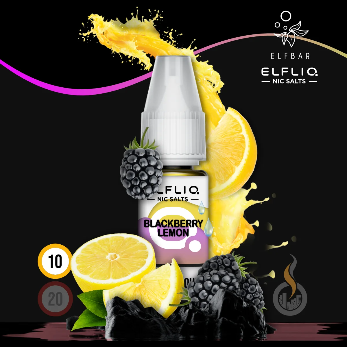 ELFLIQ by Elfbar Blackberry Lemon Nikotinsalz Liquid - 10 ml SW18246 Nikotinstärke wählen: 10 mg (NIKOTINSALZ) Bild 1