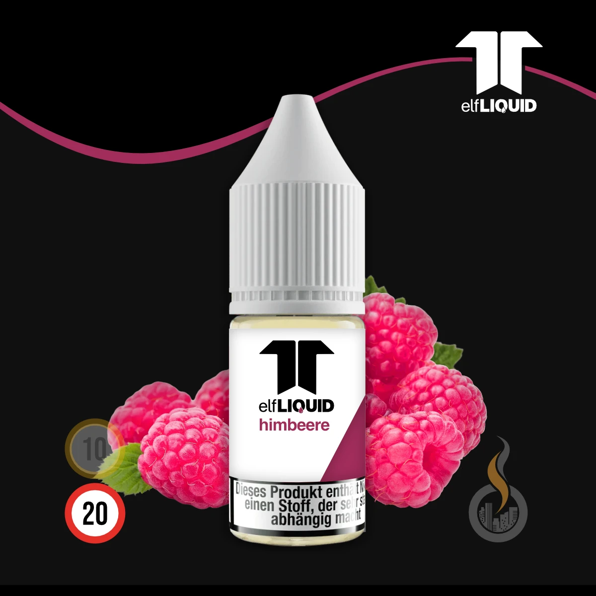 elf LIQUID Nikotinsalz Himbeere - 10 ml SW18689.1 Nikotinstärke wählen: 20 mg (NIKOTINSALZ) Bild 1