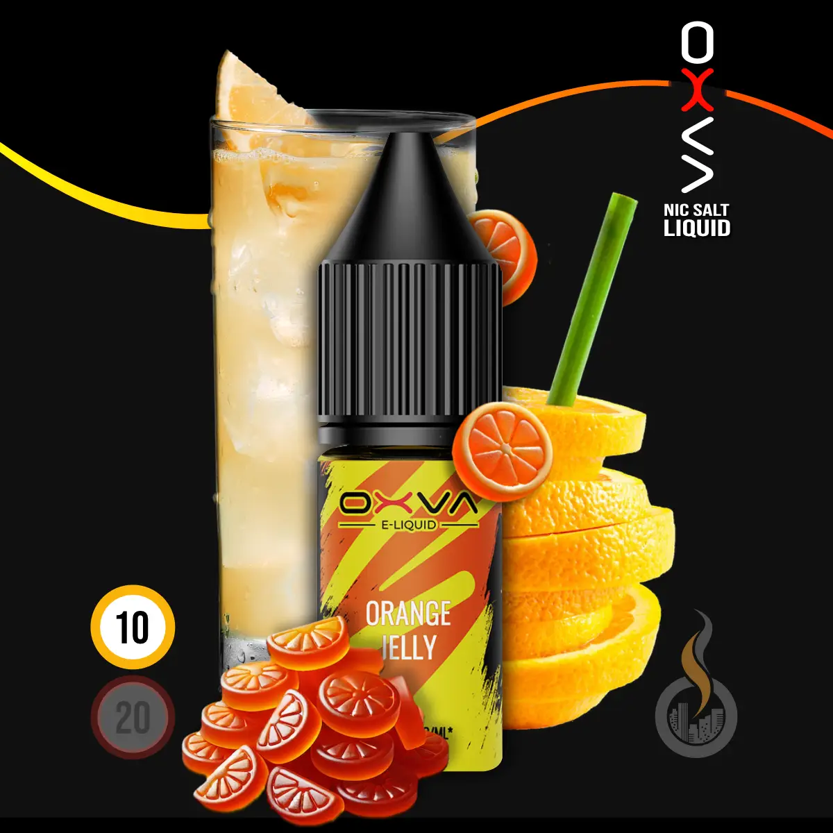 OXVA Orange Jelly Nic Salt Liquid SW18339 Nikotinstärke wählen: 10 mg (NIKOTINSALZ) Bild 1