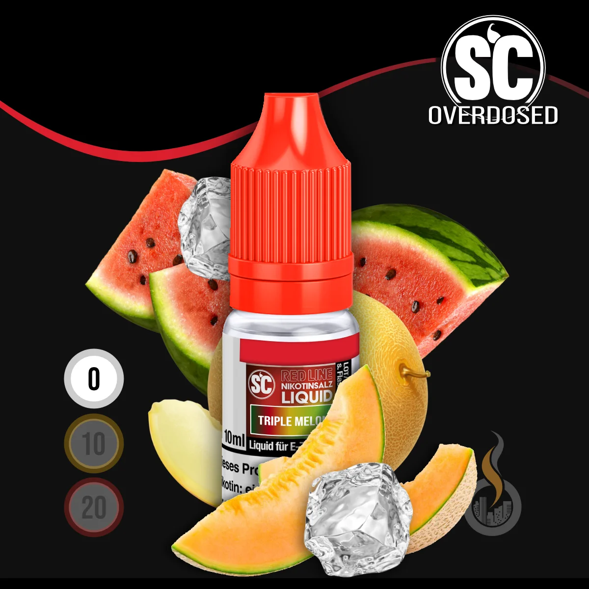 SC Red Line Triple Melon Nikotinsalz Liquid - 10 ml SW18578 Nikotinstärke wählen: 0 mg (OHNE NIKOTIN) Bild 1