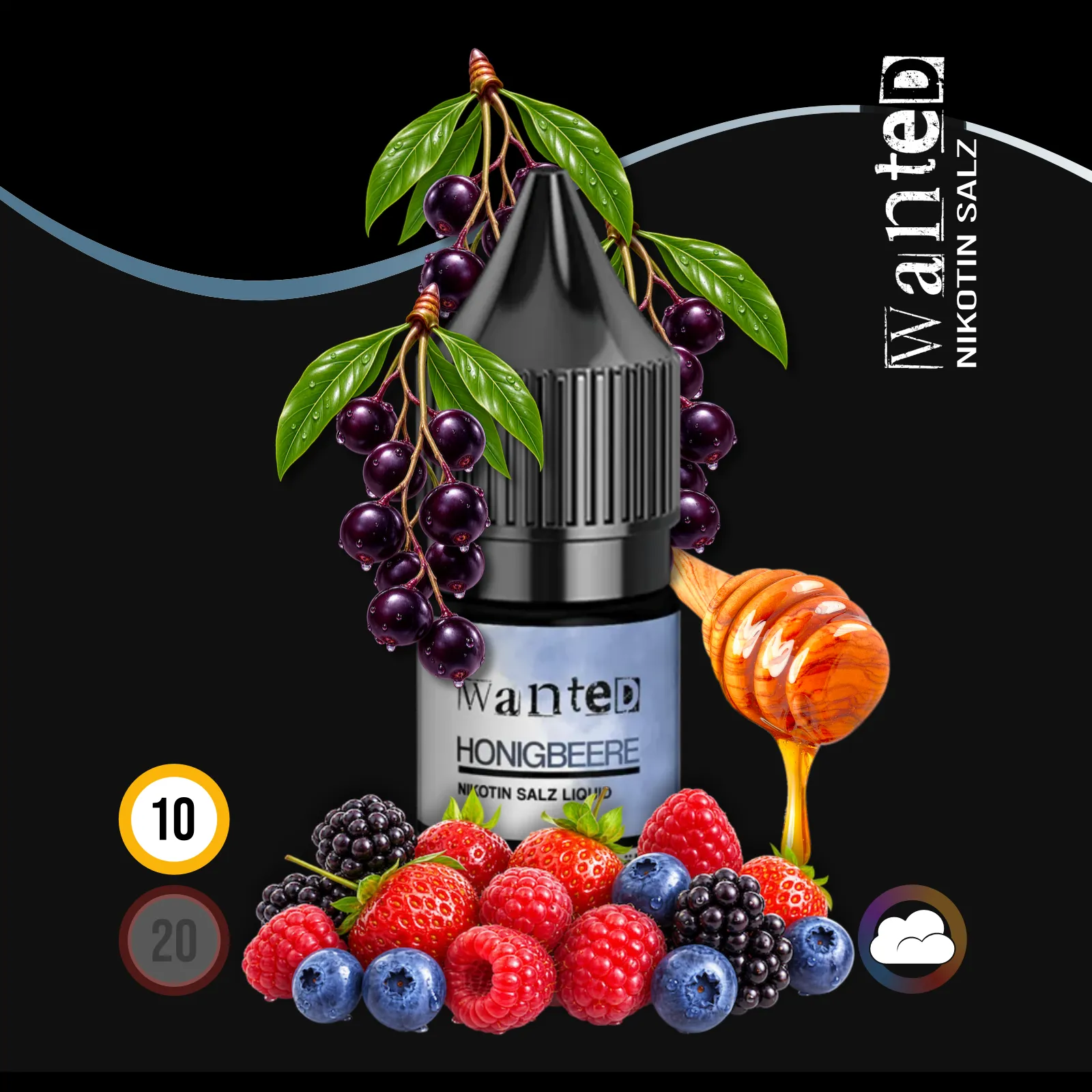 WANTED Honigbeere Nikotinsalz-Liquid Overdosed - 10 ml