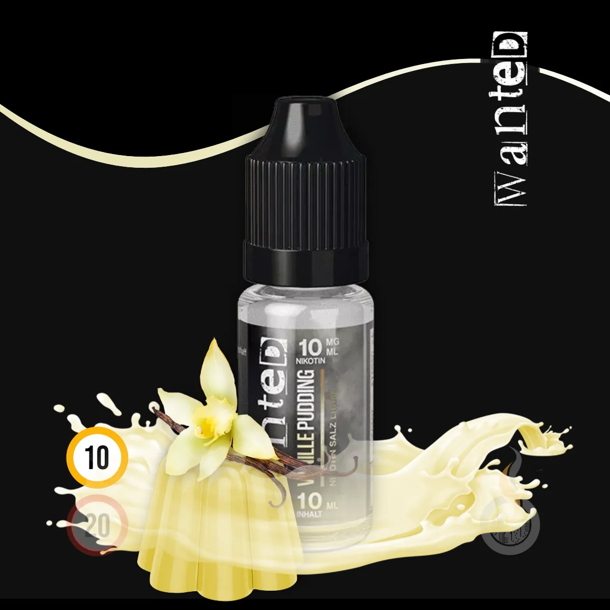 WANTED Overdosed Vanillepudding Nikotinsalz-Liquid - 10 ml SW18166 Nikotinstärke wählen: 10 mg (NIKOTINSALZ) Bild 1