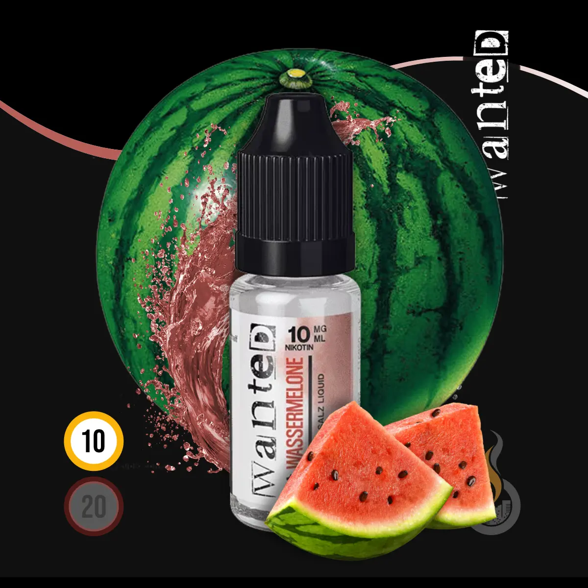 WANTED Overdosed Wassermelone Nikotinsalz-Liquid - 10 ml SW17798 Nikotinstärke wählen: 10 mg (NIKOTINSALZ) Bild 1