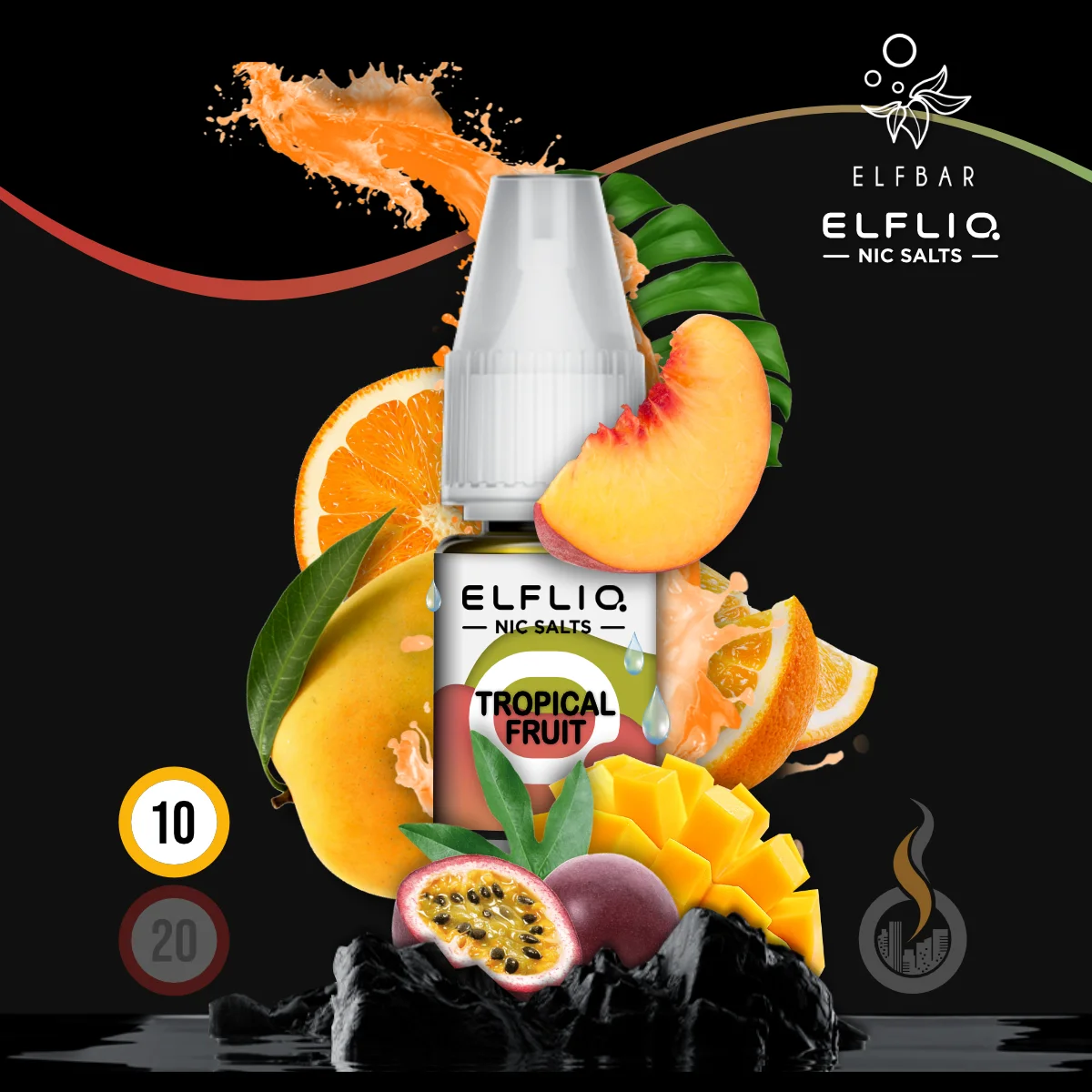 ELFLIQ by Elfbar Tropical Fruit Nikotinsalz Liquid - 10 ml SW18485 Nikotinstärke wählen: 10 mg (NIKOTINSALZ) Bild 1