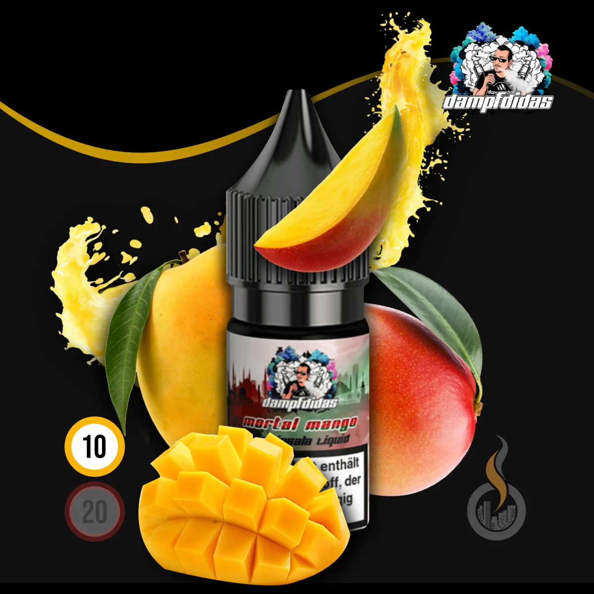 DAMPFDIDAS Mortal Mango Nikotinsalz Liquid - 10 ml SW18071 Nikotinstärke wählen: 10 mg (NIKOTINSALZ) Bild 1