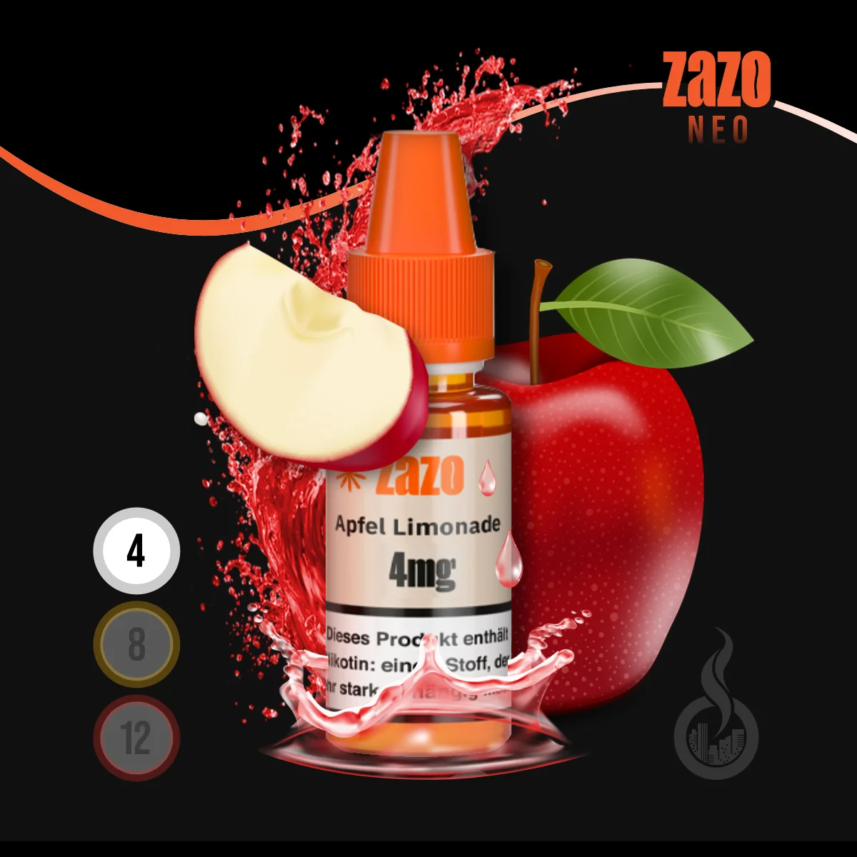 ZAZO NEO Apfel-Limonade Liquid - 10 ml SW18111 Nikotinstärke wählen: 4 mg ( VERY LOW ) Bild 1
