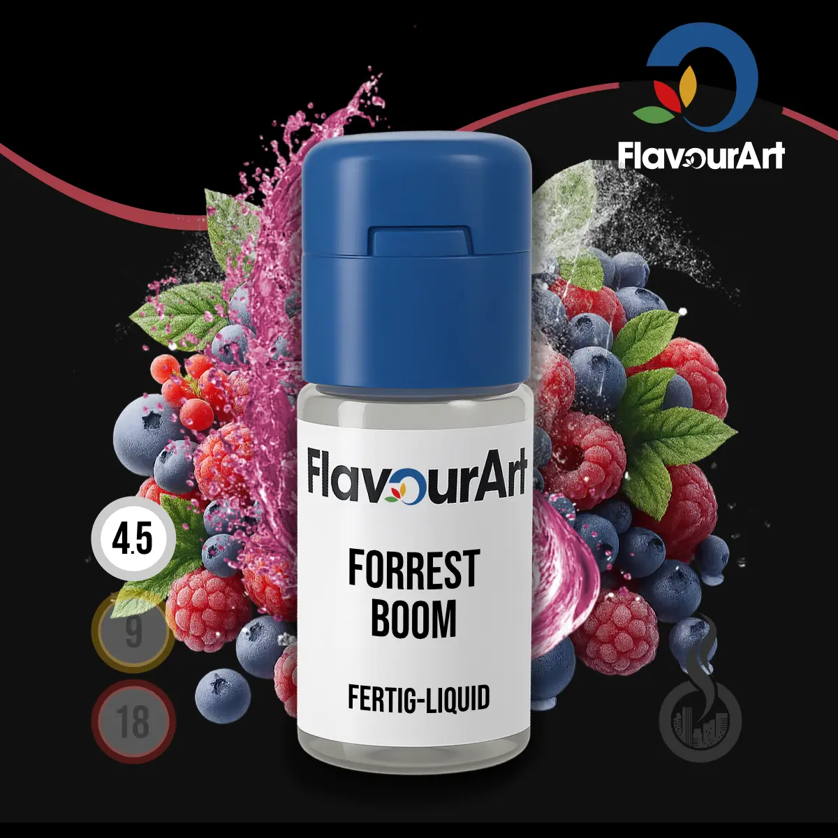 FlavourArt Nikotin Liquid Forrest Boom - 10 ml SW18500 Nikotinstärke wählen: 4.5 mg (LOW) Bild 1