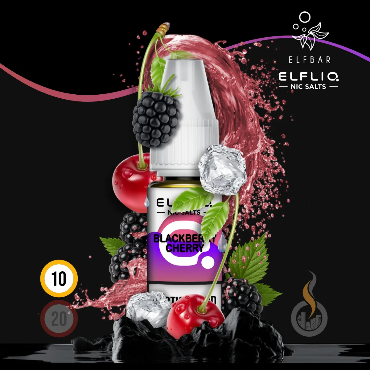 ELFLIQ by Elfbar Blackberry Cherry Nikotinsalz Liquid - 10 ml SW18672 Nikotinstärke wählen: 10 mg (NIKOTINSALZ) Bild 1