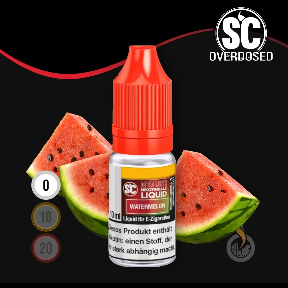 SC Red Line Watermelon Nikotinsalz Liquid - 10 ml SW18107 Nikotinstärke wählen: 0 mg (OHNE NIKOTIN) Bild 1