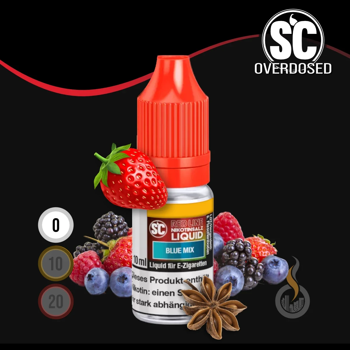 SC Red Line Blue Mix Nikotinsalz Liquid - 10 ml SW18079 Nikotinstärke wählen: 0 mg (OHNE NIKOTIN) Bild 1