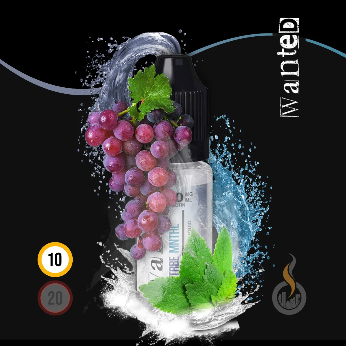 WANTED Overdosed Traube Menthol Nikotinsalz-Liquid - 10 ml SW17861 Nikotinstärke wählen: 10 mg (NIKOTINSALZ) Bild 1