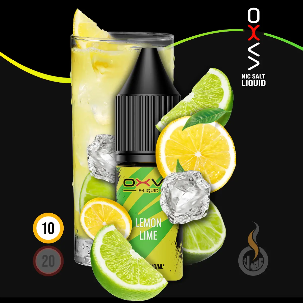 OXVA Lemon Lime Nic Salt Liquid SW18334 Nikotinstärke wählen: 10 mg (NIKOTINSALZ) Bild 1