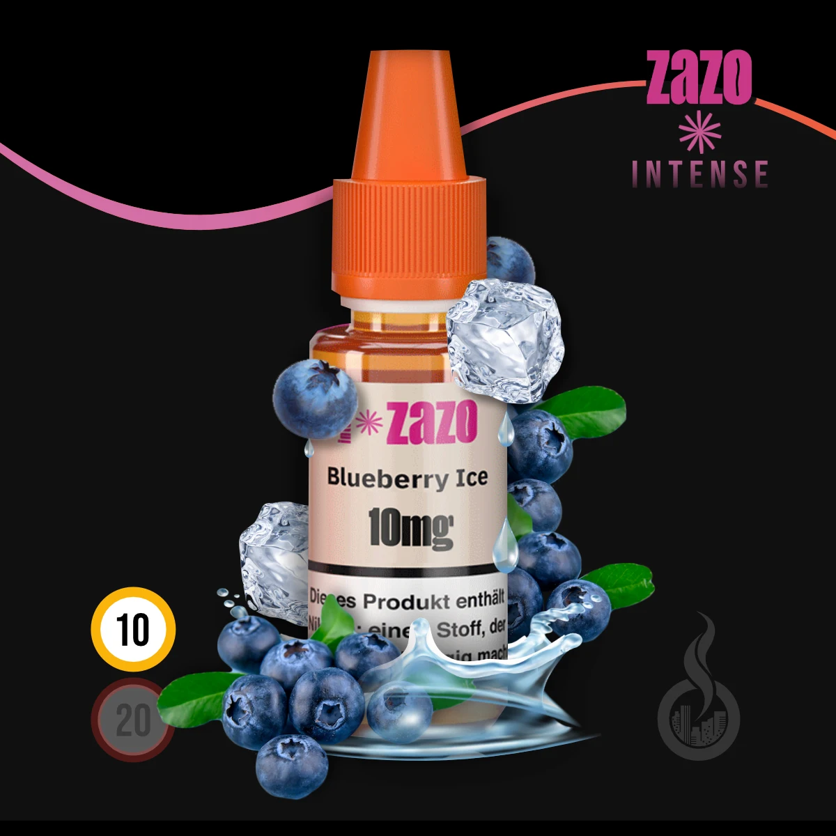 ZAZO INTENSE Blueberry Ice Nikotinsalz Liquid - 10 ml SW18480 Nikotinstärke wählen: 10 mg (NIKOTINSALZ) Bild 1