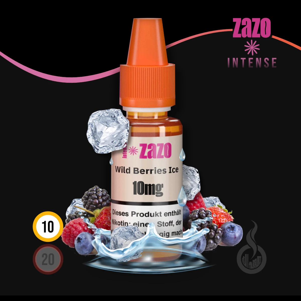ZAZO INTENSE Wild Berries Ice Nikotinsalz Liquid - 10 ml SW18466 Nikotinstärke wählen: 10 mg (NIKOTINSALZ) Bild 1