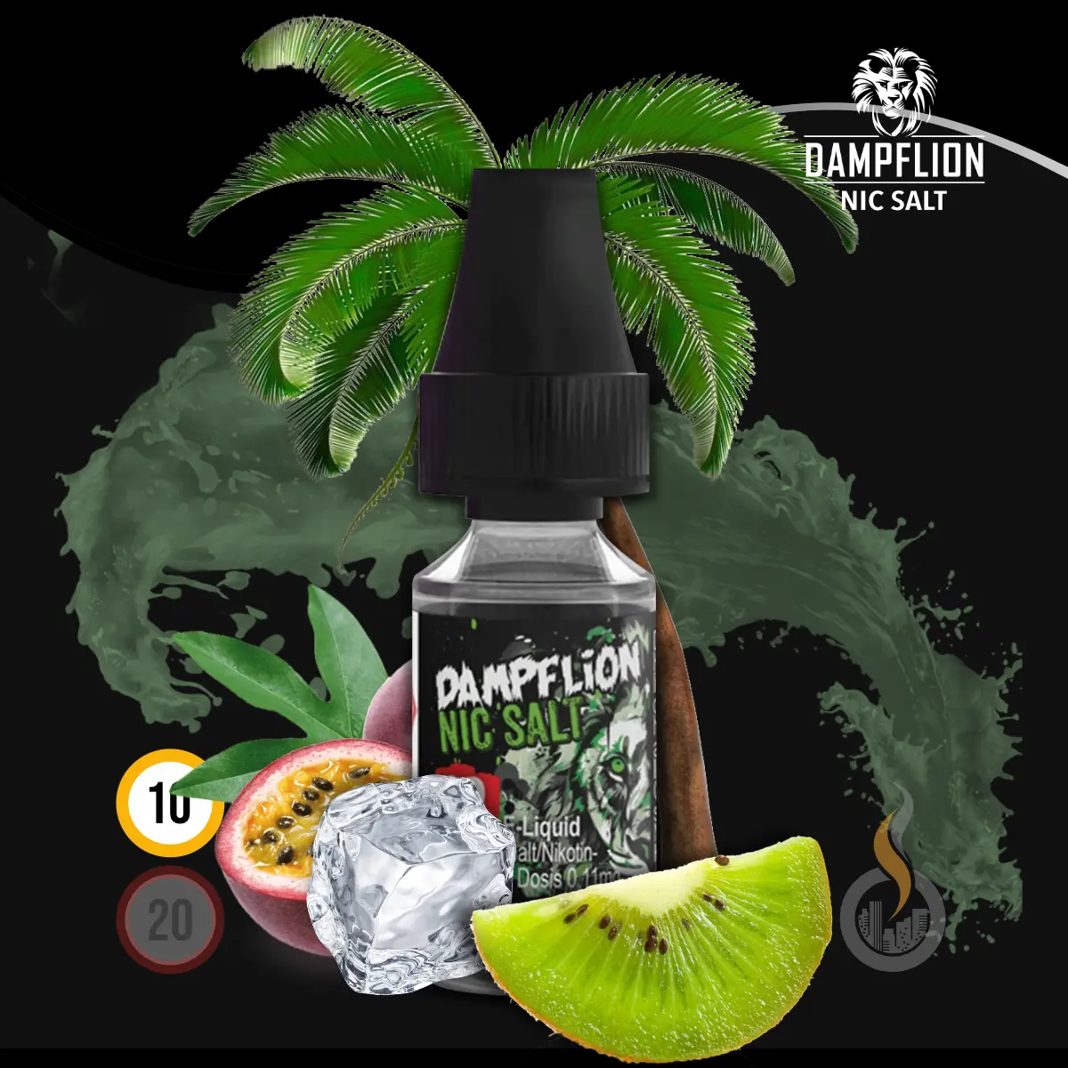 DAMPFLION INTENSE Green Lemonade Overdosed Nic Salt Liquid SW18567 Nikotinstärke wählen: 10 mg (MEDIUM) Bild 1
