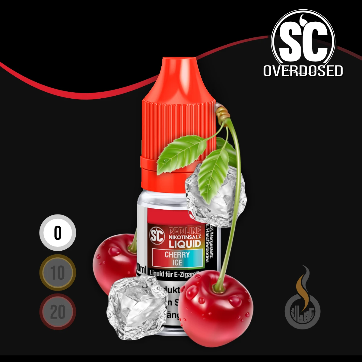 SC Red Line Cherry Ice Nikotinsalz Liquid - 10 ml SW18295 Nikotinstärke wählen: 0 mg (OHNE NIKOTIN) Bild 1
