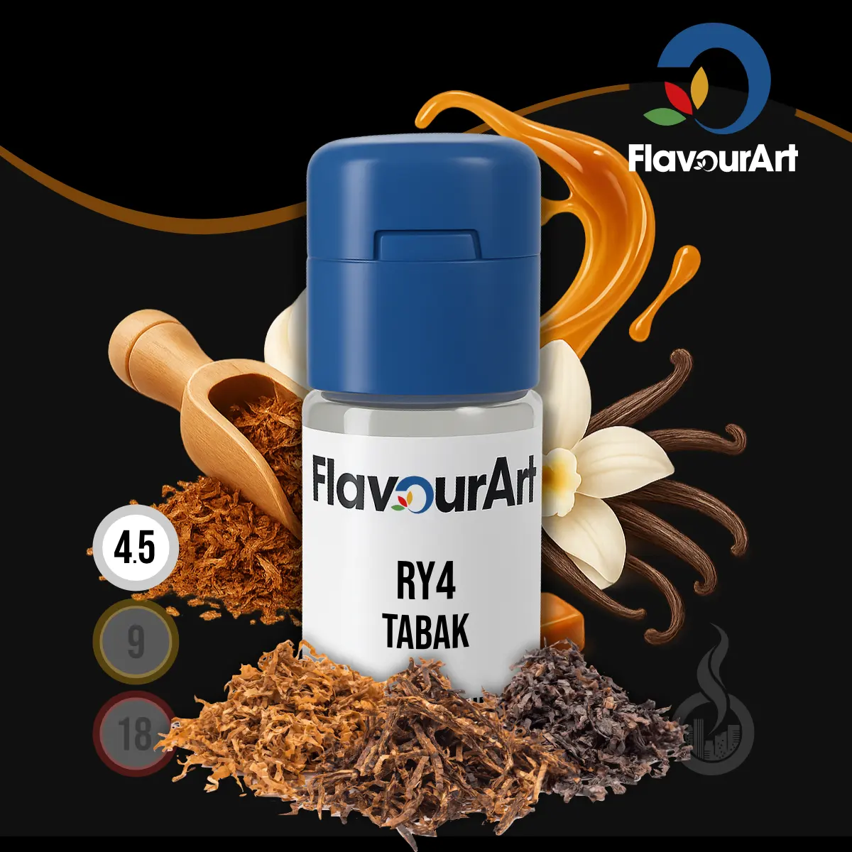 FlavourArt Nikotin Liquid RY4 - 10 ml SW18507 Nikotinstärke wählen: 4.5 mg (LOW) Bild 1