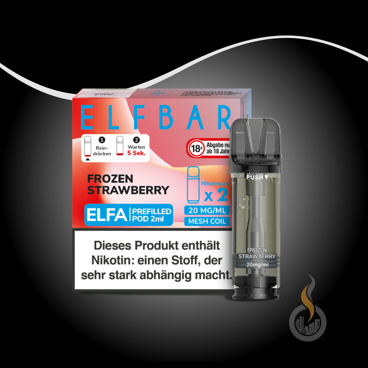 2x ELF BAR ELFA CP Prefilled Pod Frozen Strawberry - 20 mg