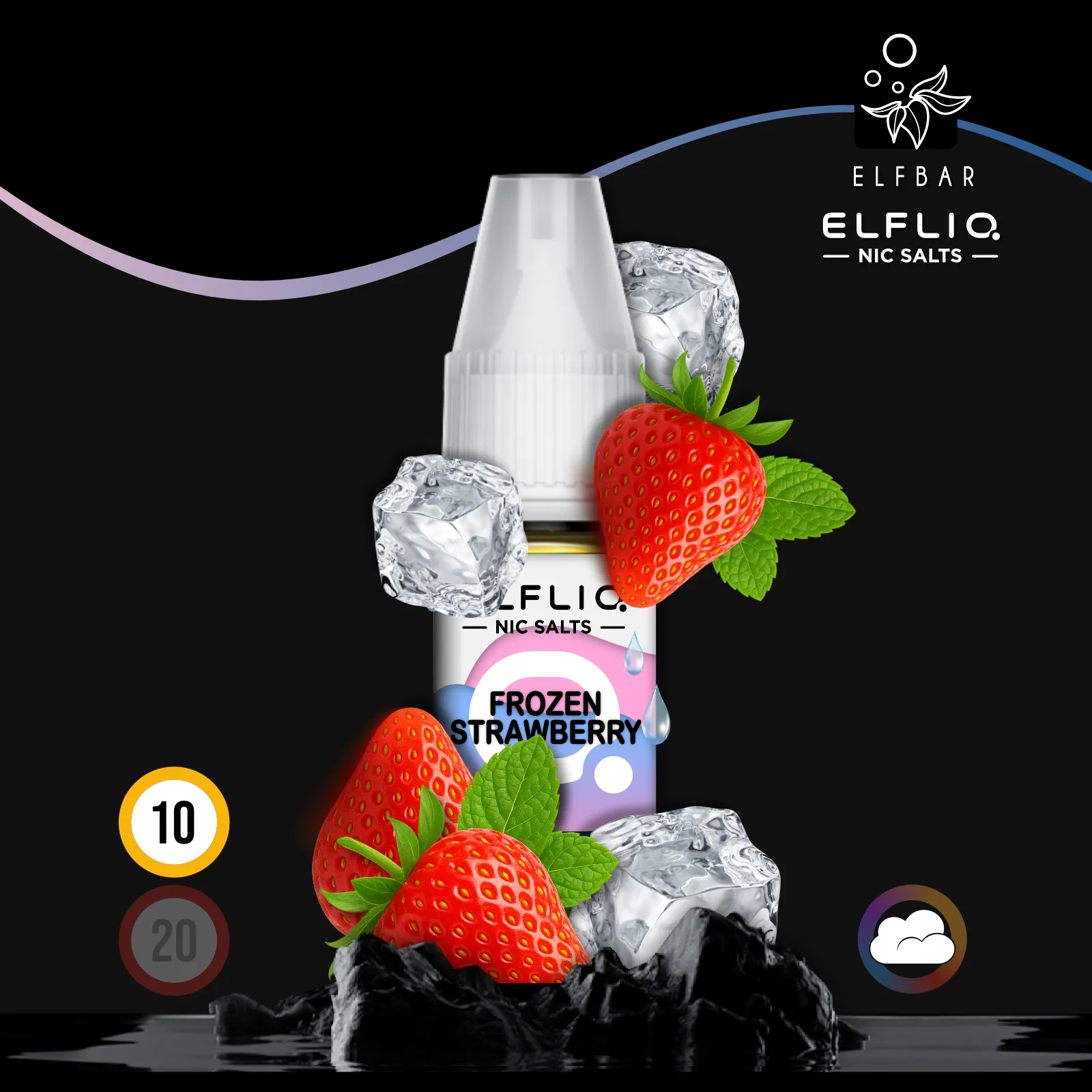 ELFLIQ by Elfbar Frozen Strawberry Nikotinsalz Liquid - 10 ml