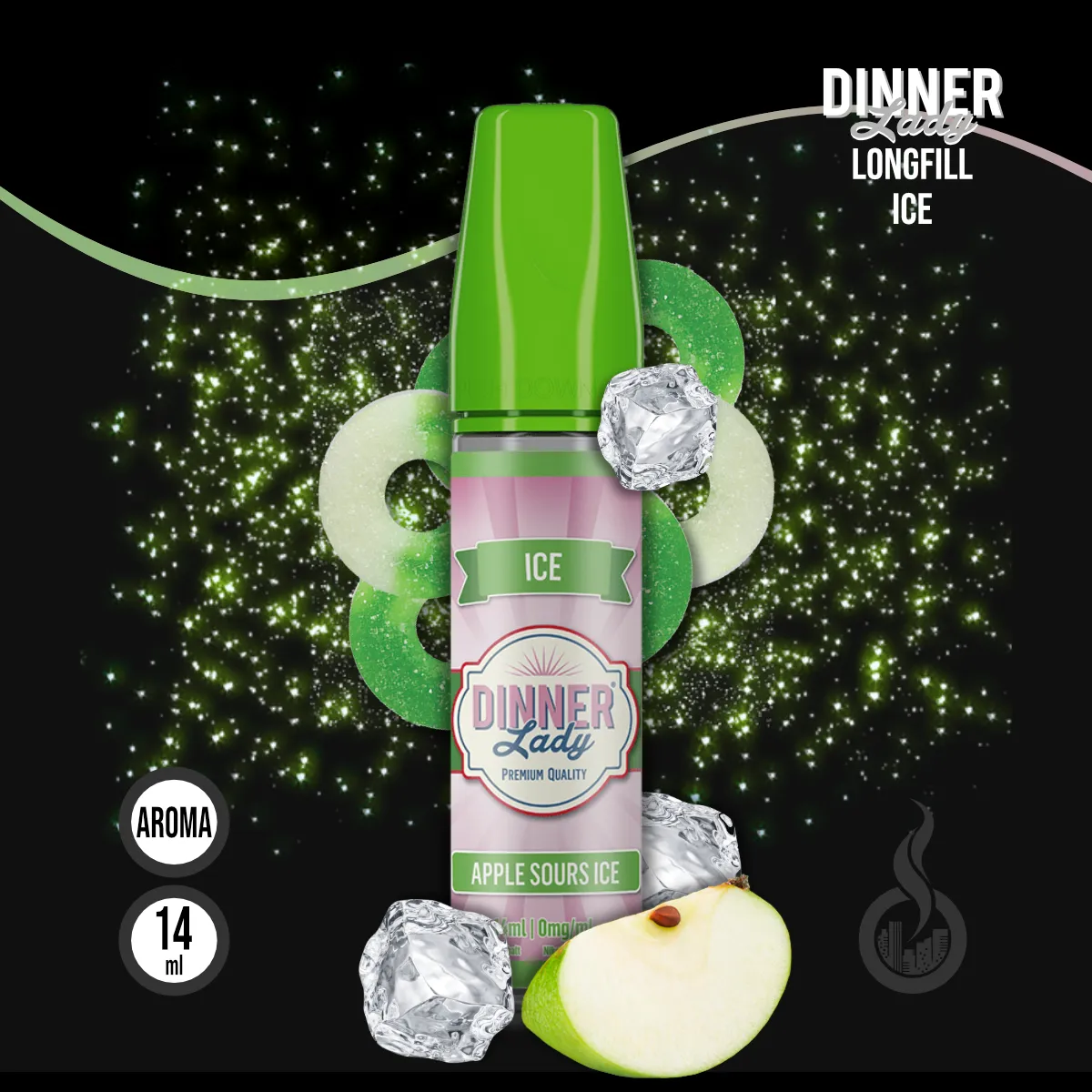 DINNER LADY ICE Apple Sours Aroma - 14 ml SW18571 Bild 1