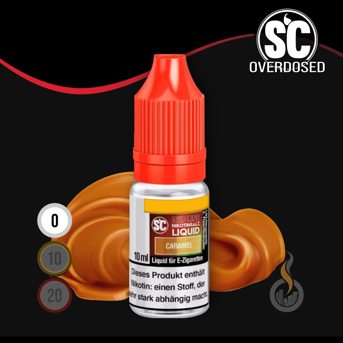 SC Red Line Caramel Nikotinsalz Liquid - 10 ml SW18083 Nikotinstärke wählen: 0 mg (OHNE NIKOTIN) Bild 1