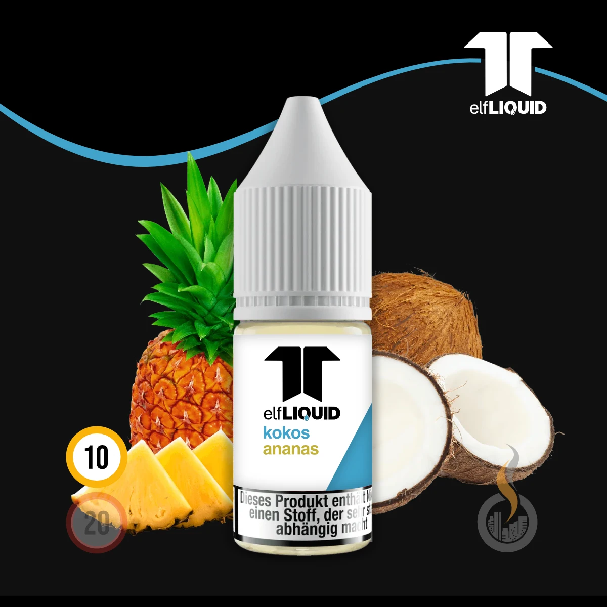 elf LIQUID Nikotinsalz Kokos Ananas - 10 ml SW18692 Nikotinstärke wählen: 10 mg (NIKOTINSALZ) Bild 1