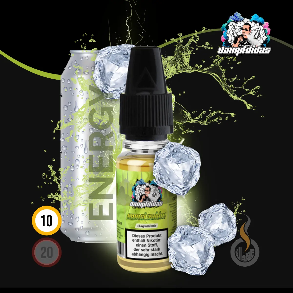 DAMPFDIDAS Monstaahh Nikotinsalz Liquid - 10 ml SW17757 Nikotinstärke wählen: 10 mg (NIKOTINSALZ) Bild 1
