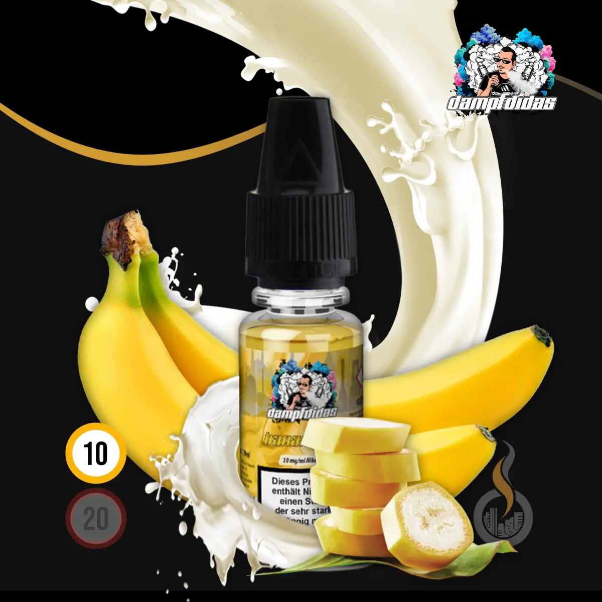 DAMPFDIDAS Bananidas Nikotinsalz Liquid - 10 ml SW17753 Nikotinstärke wählen: 10 mg (NIKOTINSALZ) Bild 1