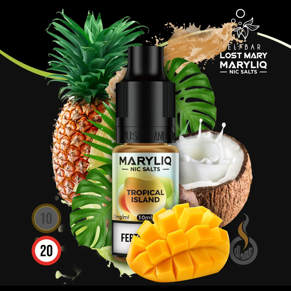 MARYLIQ by Lost Mary Nikotinsalz Liquid Tropical Island - 10 ml SW18194 Nikotinstärke wählen: 20 mg ( NIKOTINSALZ ) Bild 1