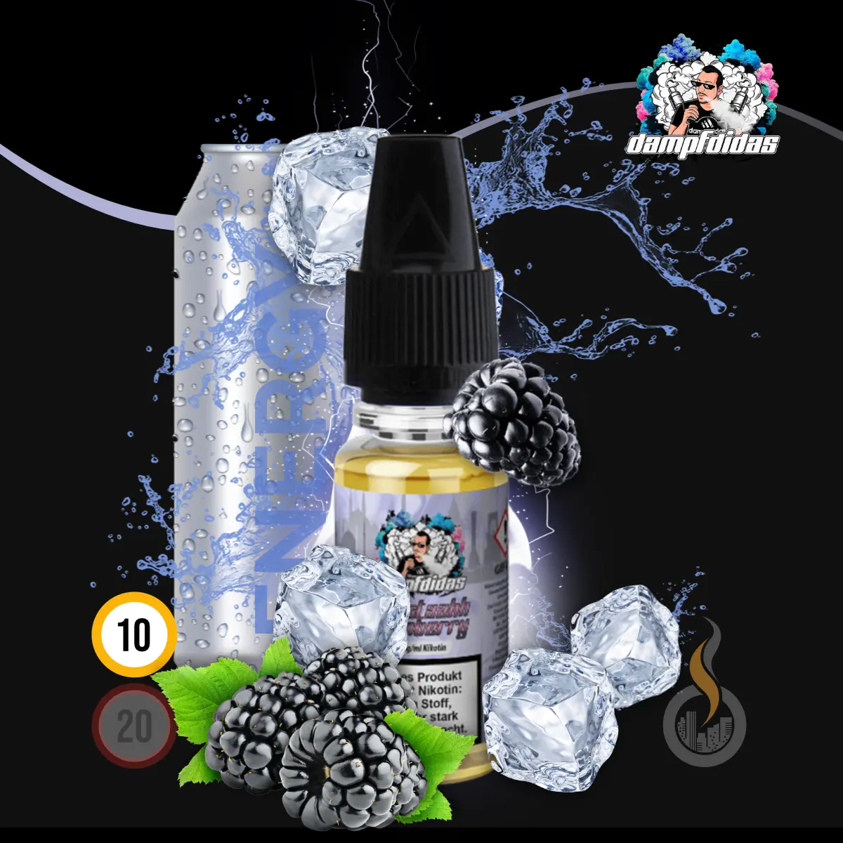 DAMPFDIDAS Monstaahh Bromberry Nikotinsalz Liquid - 10 ml SW17759 Nikotinstärke wählen: 10 mg (NIKOTINSALZ) Bild 1