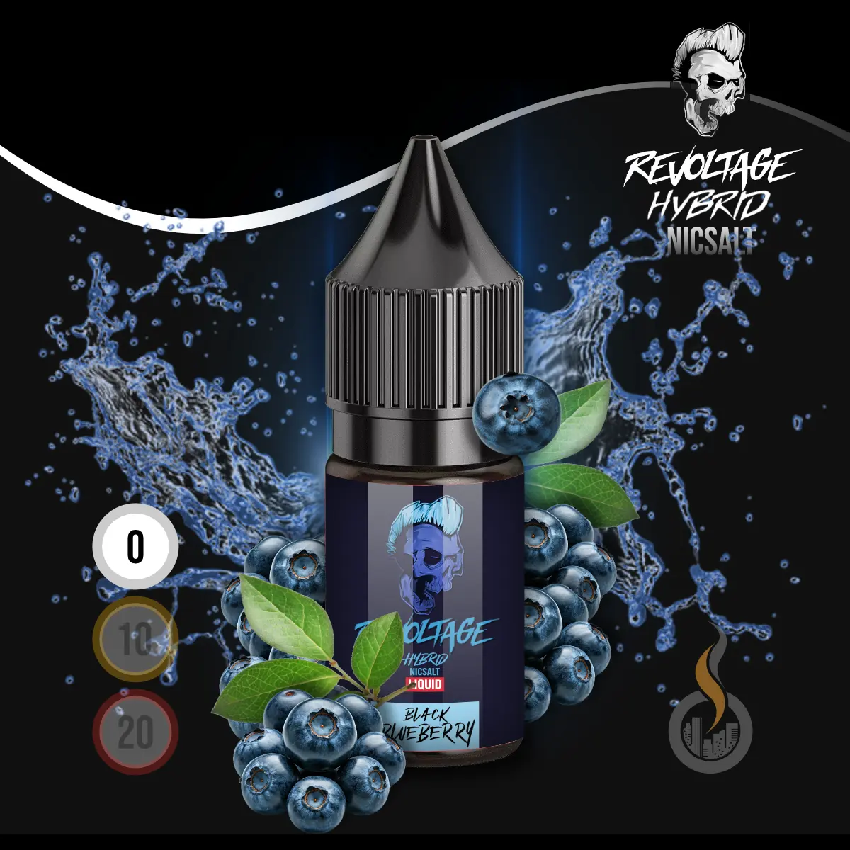 REVOLTAGE Hybrid Nikotinsalz Liquid Black Blueberry - 10 ml SW18420 Nikotinstärke wählen: 0 mg (OHNE NIKOTIN) Bild 1