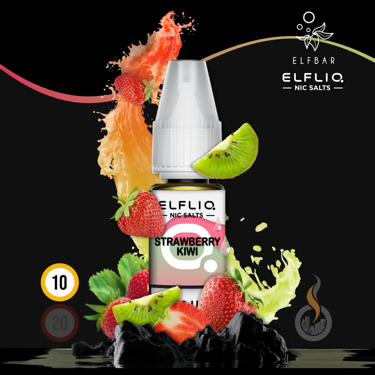 ELFLIQ by Elfbar Strawberry Kiwi Nikotinsalz Liquid - 10 ml SW17848 Nikotinstärke wählen: 10 mg (NIKOTINSALZ) Bild 1